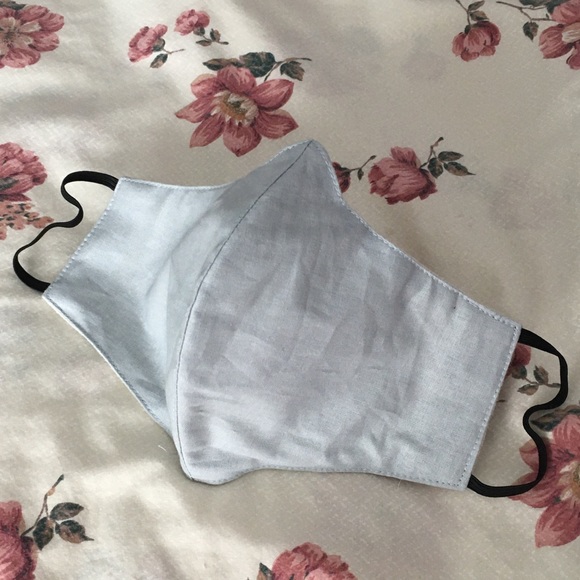 Light Grey Solid colour: Quality Cotton Face Mask - Picture 2 of 6